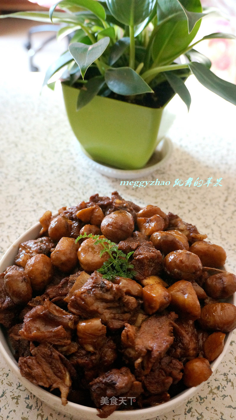 Cavity Ribs with Roasted Chestnuts recipe