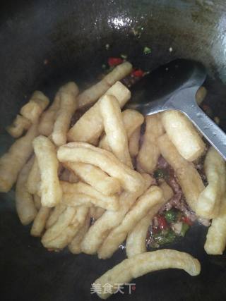 Fried Gluten with Minced Meat recipe