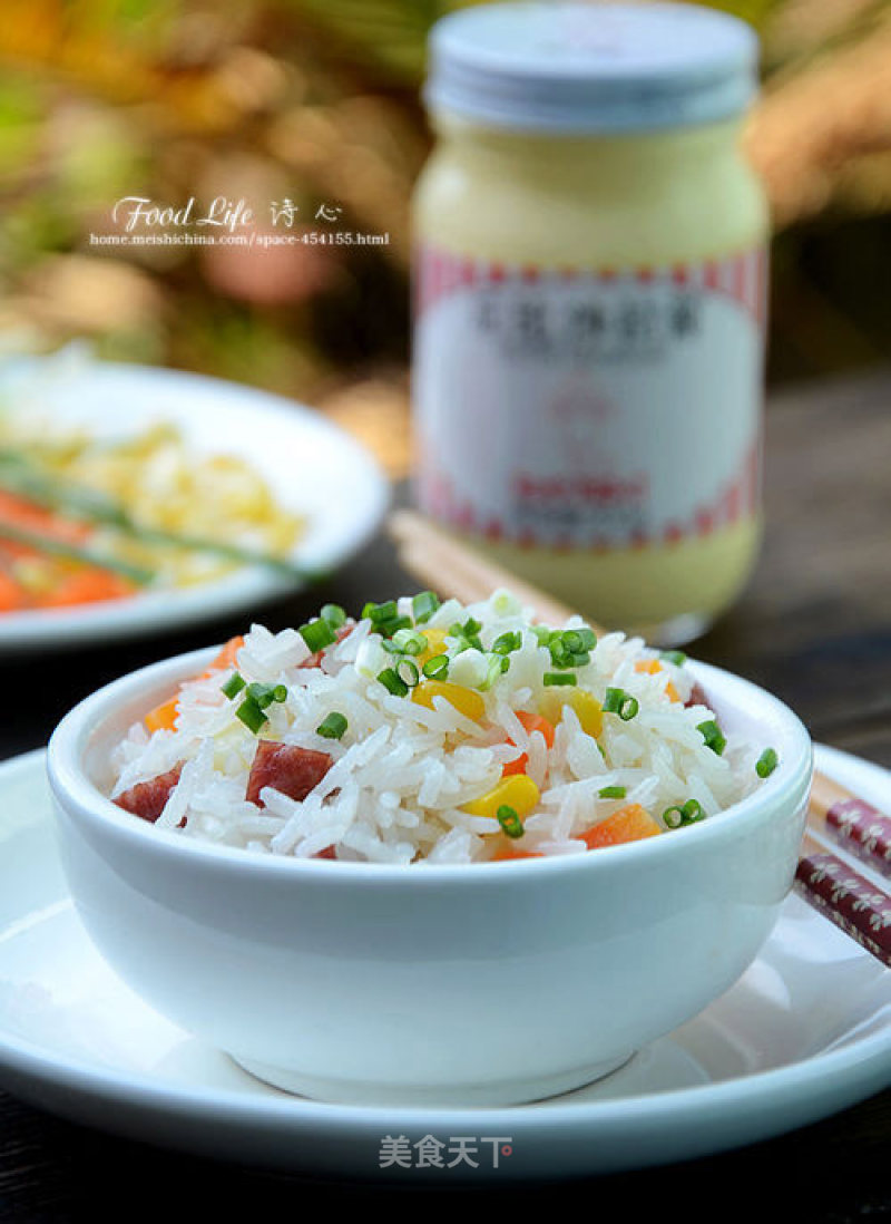 Braised Rice with Sauce and Mixed Salad recipe