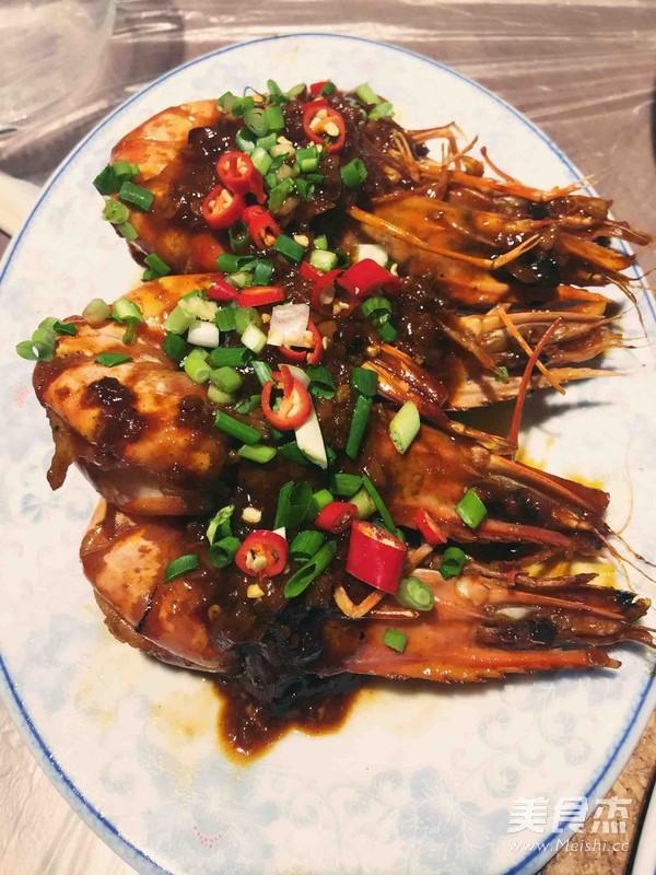 Braised Prawns with Glutinous Rice recipe