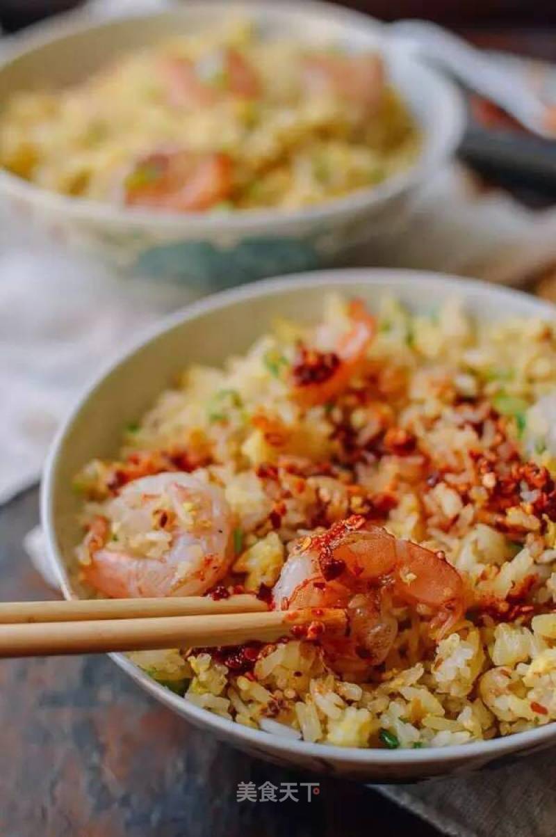 Fried Rice with Shrimp and Egg recipe
