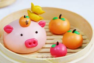 Auspicious Ruyi Piggy Mantou recipe
