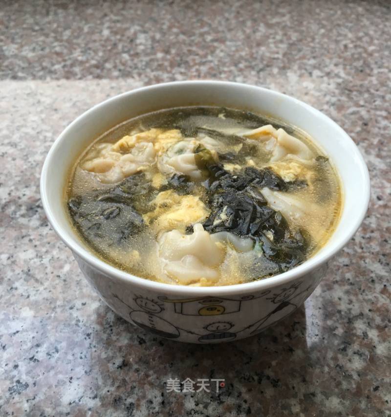 Wonton Seaweed Egg Drop Soup recipe