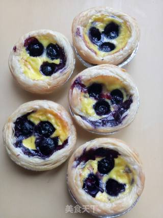 Blueberry Battered Egg Tart recipe