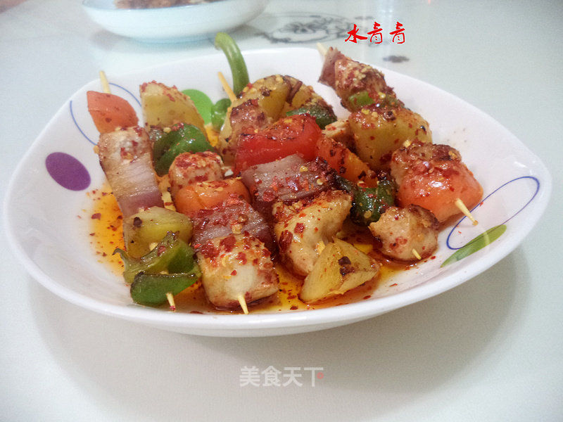 Pan-fried Spicy Chicken Skewers recipe