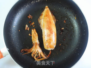 [teriyaki Squid Stuffed with Glutinous Rice] recipe