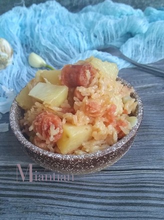 Braised Rice with Sausage and Potatoes recipe