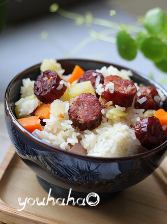 Braised Rice with Sausage and Vegetables recipe