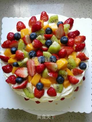 #aca烤明星大赛# Fruit Butter Naked Cake recipe