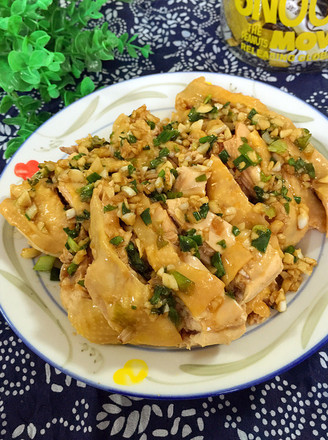 White Sliced Chicken with Scallion Oil recipe