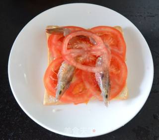 Shrimp Tomato Toast Small Pizza recipe