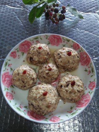 Steamed Mushroom Tofu Meatballs recipe