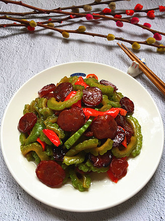Cantonese Style Jujube Intestines Fried Bitter Gourd