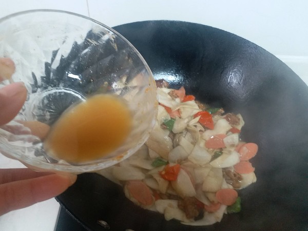 Fried Pork with Pleurotus Eryngii recipe