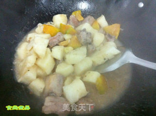 Braised Pork Ribs with Yam Pumpkin recipe