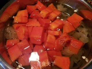 Stewed Snow Fungus with Papaya and Chuanbei recipe