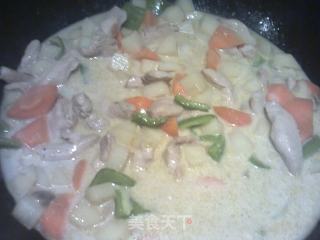 Fragrant Green Curry Chicken Stew with Vegetables recipe