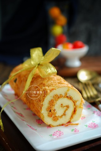 Salad Pork Floss Cake Roll recipe