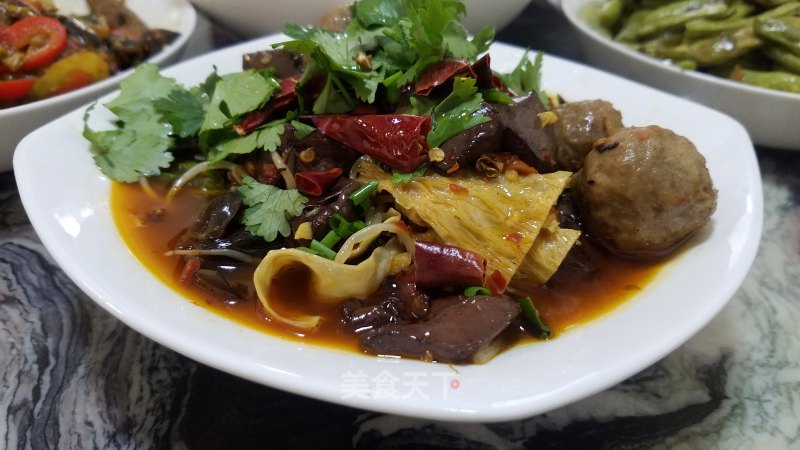 Duck Blood Maocai recipe