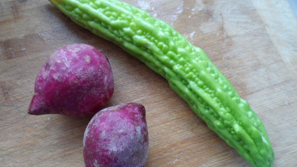 Purple Sweet Potato Bitter Gourd recipe