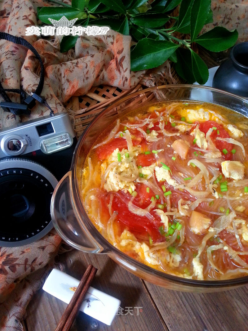 Tomato Whitebait Egg Soup recipe