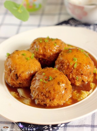 Less Oil Version of Sixi Meatballs