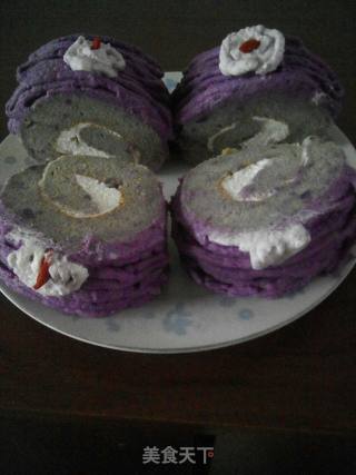 Purple Sweet Potato Cake Roll recipe