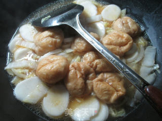 #trust of Beauty#boiled Rice Cake with Oily Gluten and Cabbage recipe