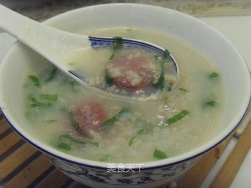 Oatmeal Sausage Congee recipe