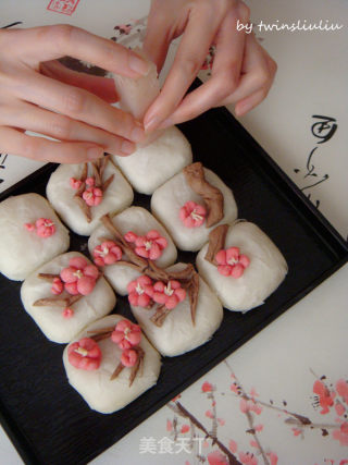 【china】creative Chinese White-crust Pastry: Red Plum and Primula recipe