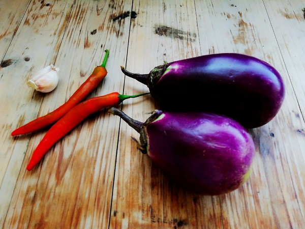 Fried Eggplant with Chili recipe