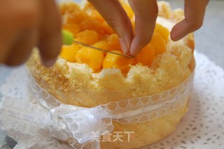 Birthday Cake for My Mother--【mango Cheesecake】no Baking recipe