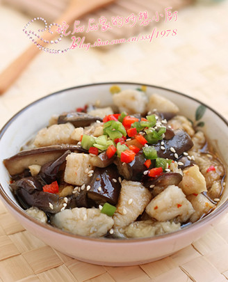 Fish Fillet Mixed with Eggplant Strips recipe