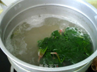 Spinach and Pork Liver Soup recipe