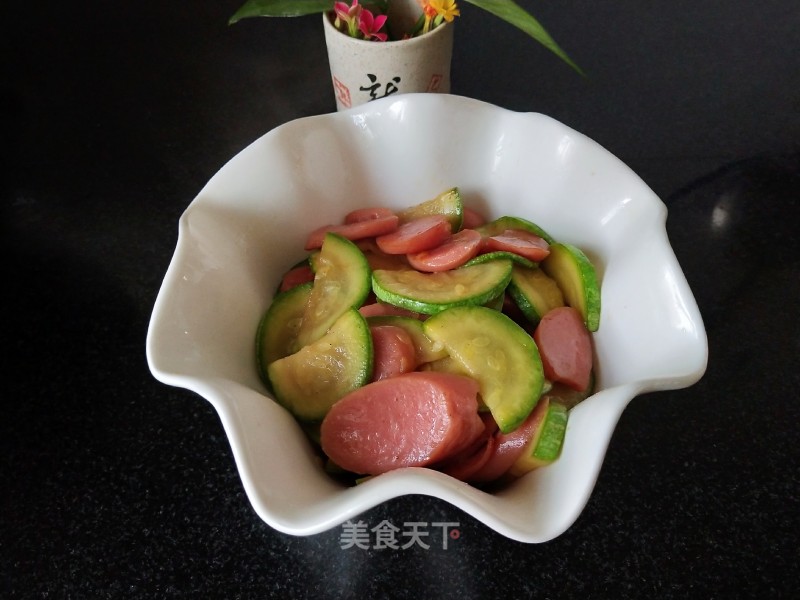 Zucchini Fried Sausage recipe