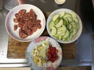 Zucchini Fried Sausage recipe