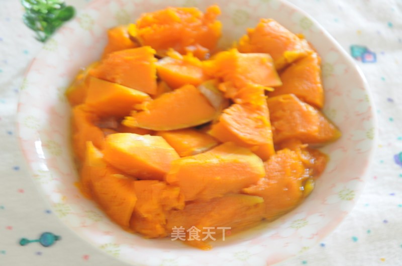 Steamed Pumpkin with Rock Sugar recipe