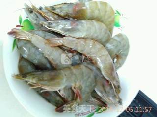 Braised Shrimp with Garlic Moss Oil recipe