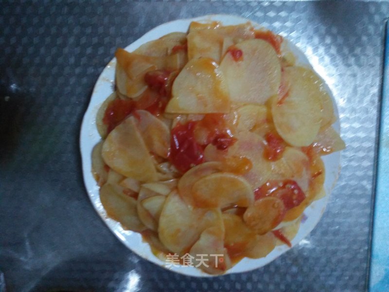 Potato Chips with Tomatoes recipe