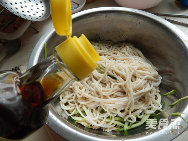 Cold Noodles with Cucumber and Chicken recipe