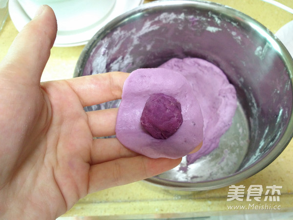 Purple Sweet Potato Glutinous Rice Cake recipe