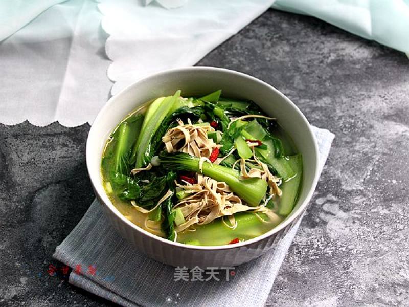 Grilled Dried Shreds of Dried Shrimps and Green Vegetables recipe