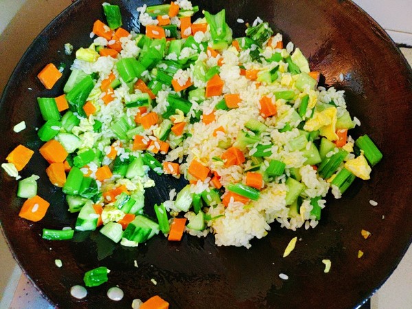 Rainbow Fried Rice recipe