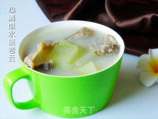 Milky White Winter Melon Pork Rib Soup recipe