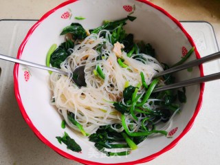 Spinach Mixed Vermicelli recipe