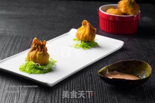 Fried Wanton with Avocado and Cheese Heart recipe