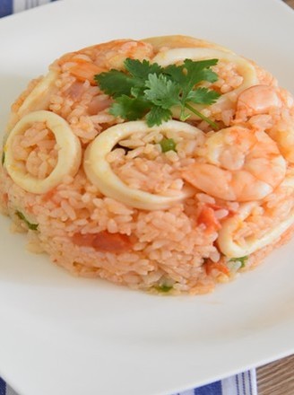 Spanish Style Seafood Fried Rice recipe