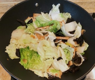 Stir-fried Cabbage with Fungus Tofu recipe
