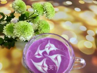 Latte Purple Sweet Potato Milkshake recipe