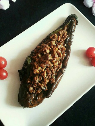 Eggplant with Minced Barbecue recipe